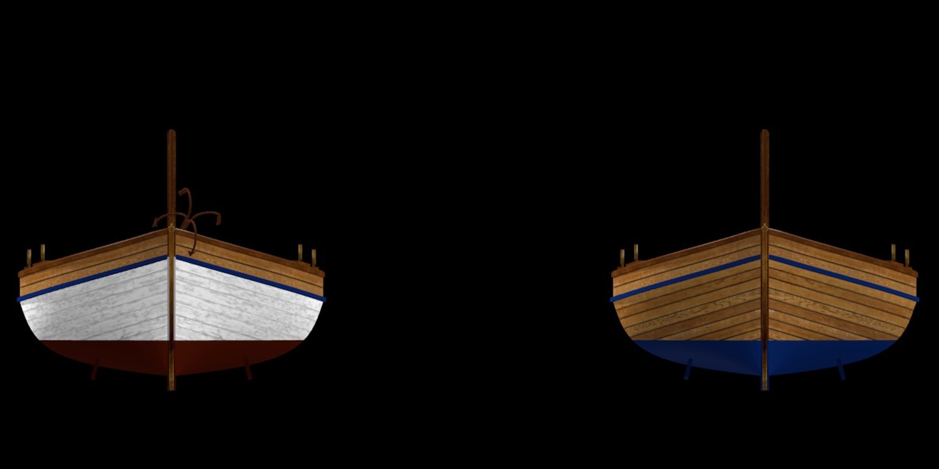 Fishing rowing boat spanish model TurboSquid 1319306