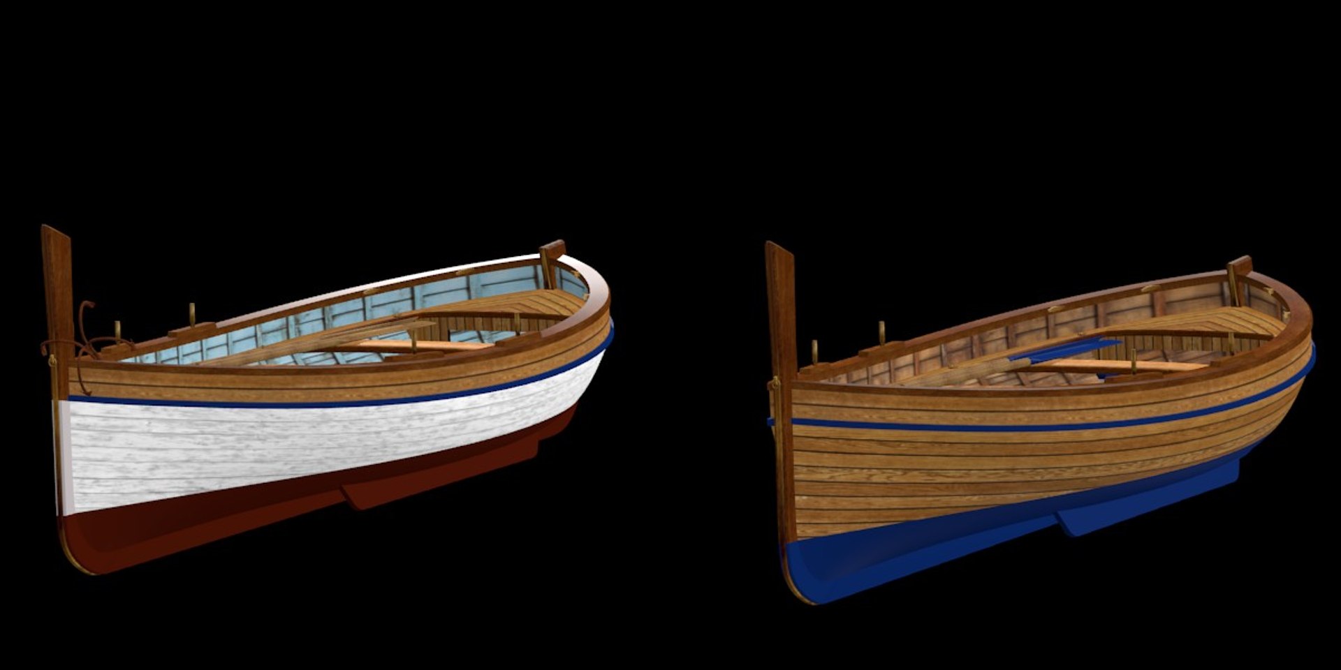 Fishing Rowing Boat Spanish Model TurboSquid 1319306