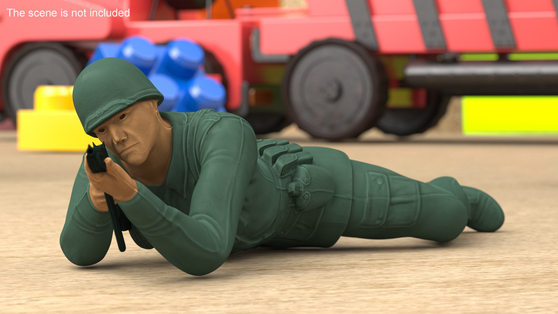 3D Lying Prone Toy Soldier Figurine - TurboSquid 2197575