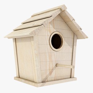 Wooden Birdhouse 3D model