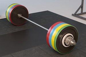 WEIGHTLIFTING OLYMPIC BARBELL SET