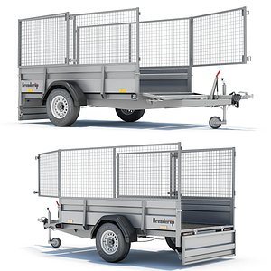 utility trailer 3d model