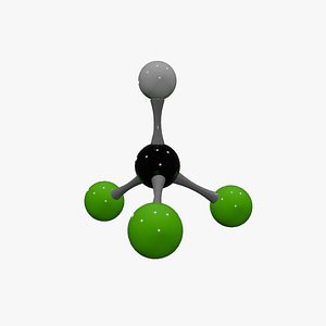 Chloroform Molecule 3D model