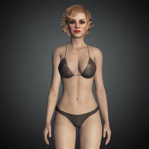 Realistic Pretty Lady 3D model