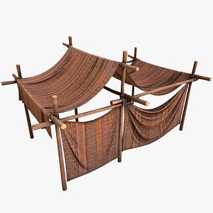 Arab Trading Tent Stalls Bazaar Fair Stall 3D