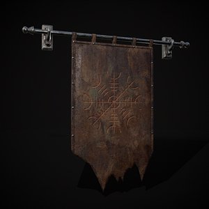 3D Leather Torn Banner