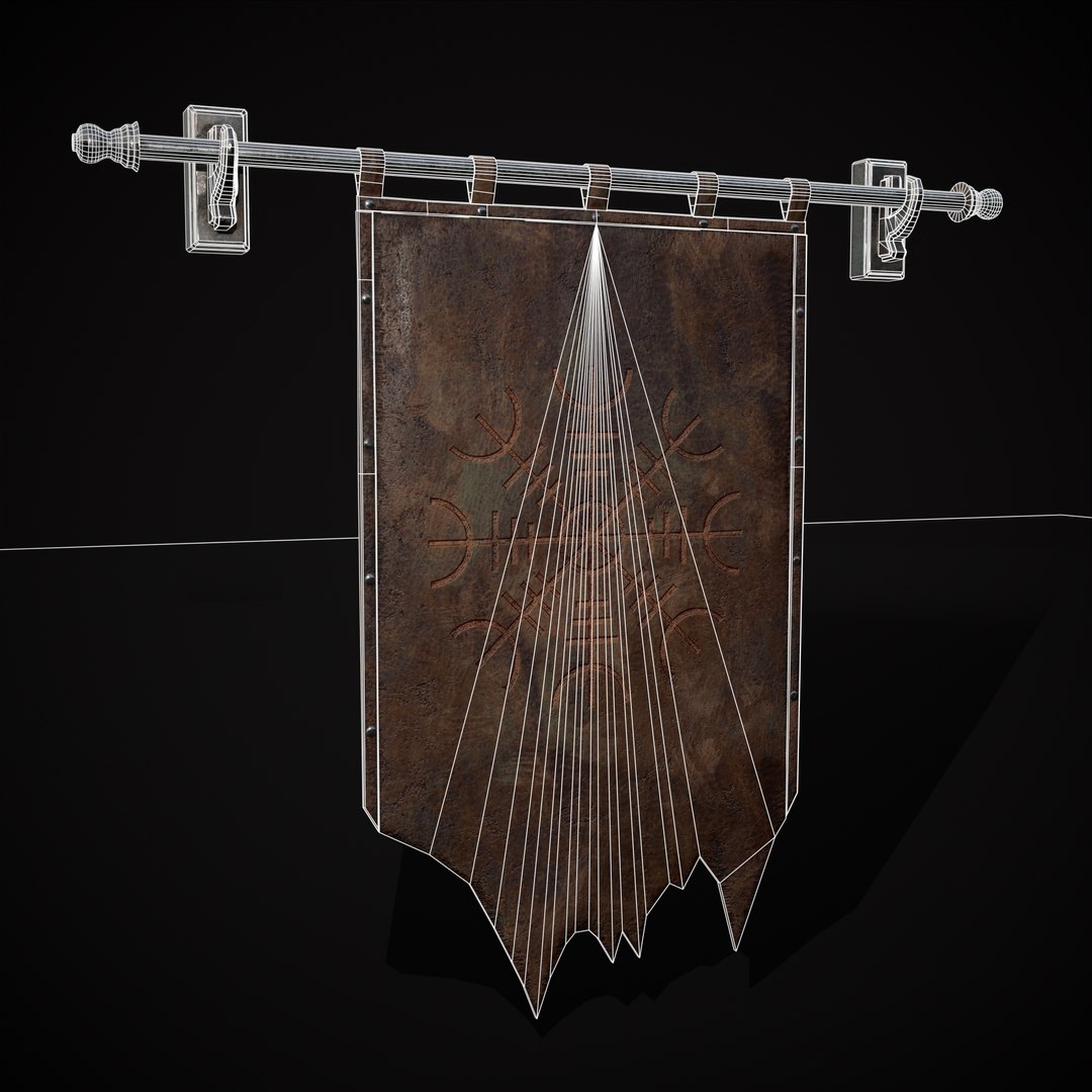 3D Leather Torn Banner - TurboSquid 2151940