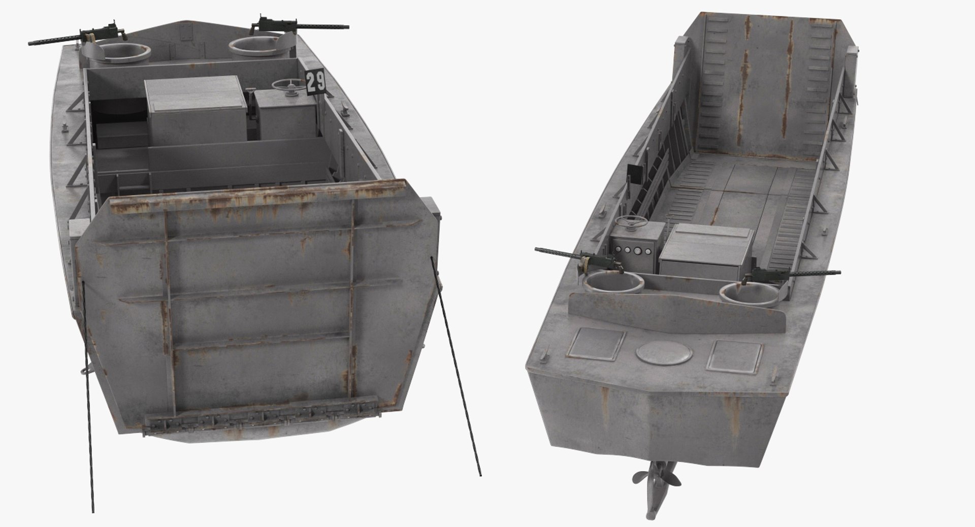 Lcvp Higgins Boat Rusty 3D Model - TurboSquid 1318141