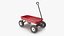 Modèle 3D de chariot de jardin en acier rouge