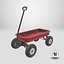 Modèle 3D de chariot de jardin en acier rouge