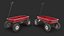 Modèle 3D de chariot de jardin en acier rouge