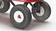 Modèle 3D de chariot de jardin en acier rouge