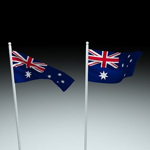 3D flag australia model