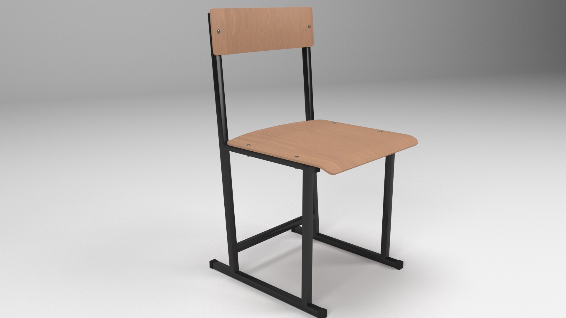 3D School Desk Chair Model TurboSquid 1796357