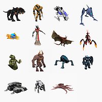Animated Characters Pack. 15 Units