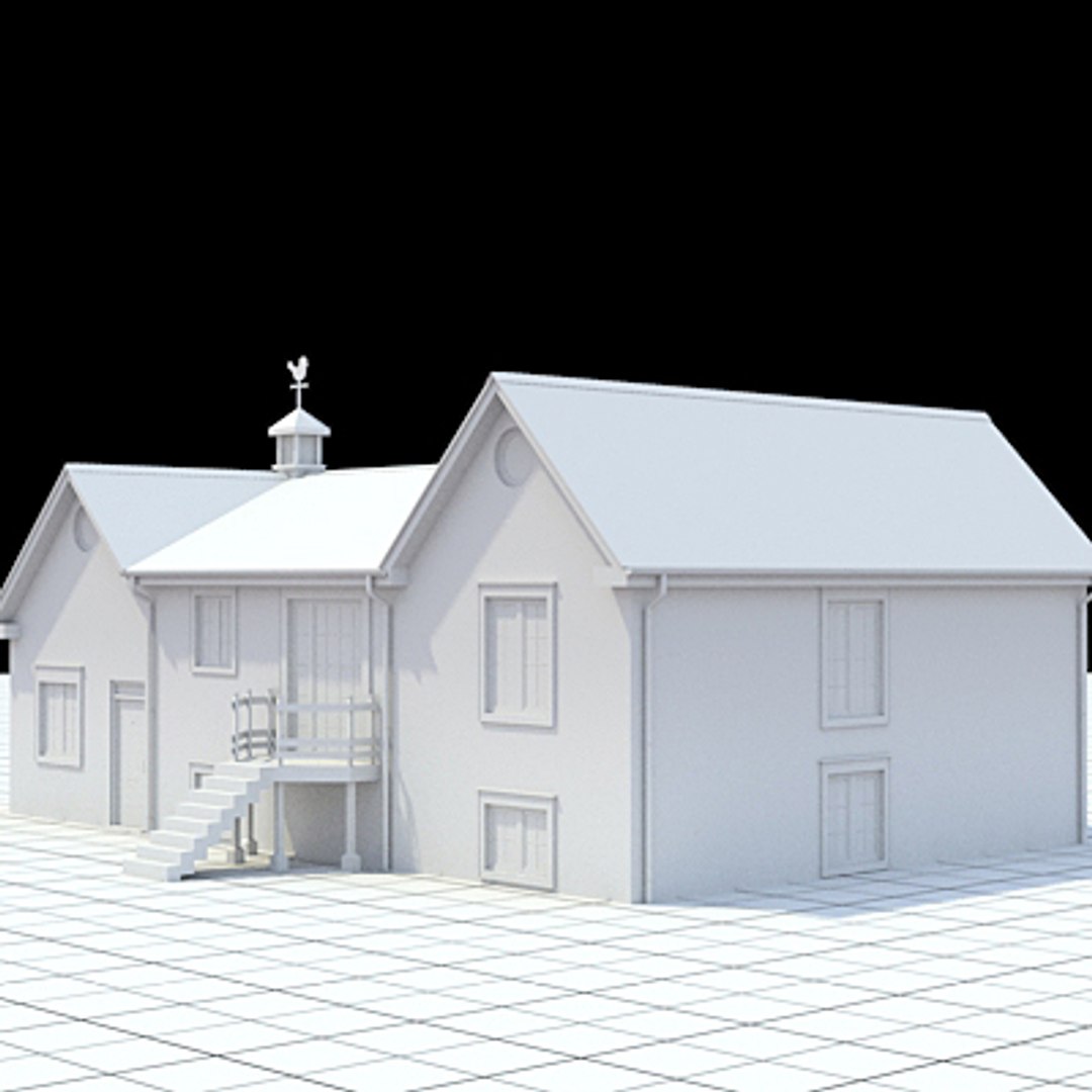 3d single family colonial style model