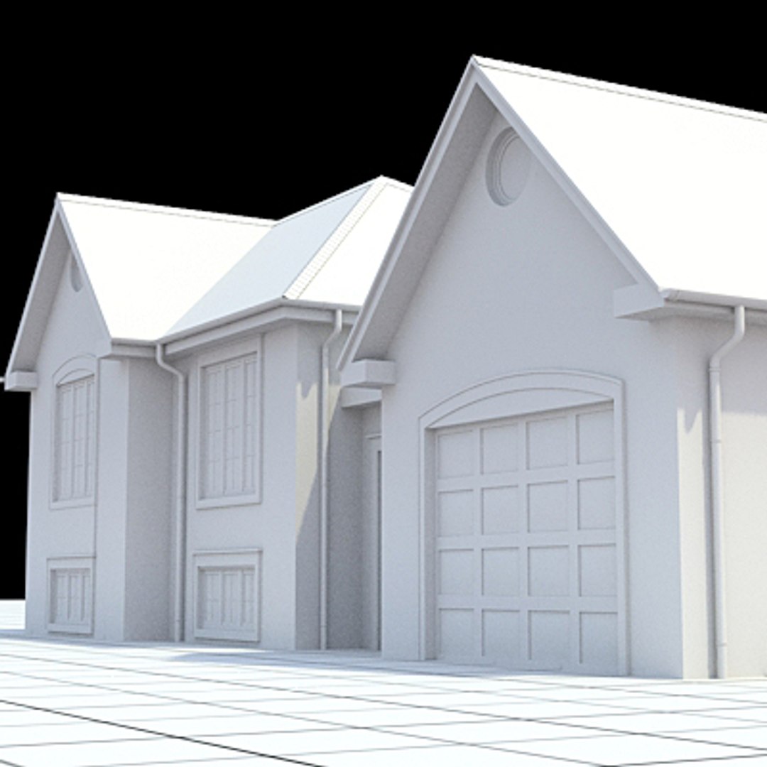 3d single family colonial style model