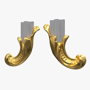 Plaster Decorative Bow DS247 3D model