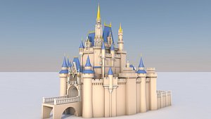 Low Poly Cinderella Castle Landmark