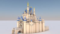 Low Poly Cinderella Castle Landmark
