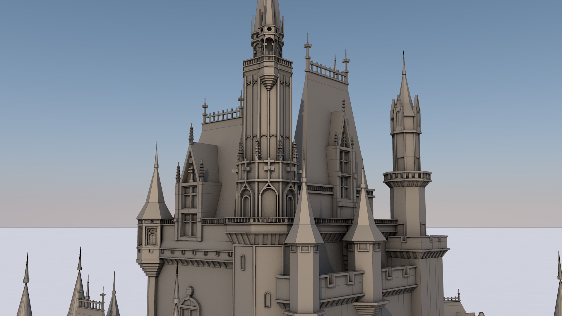 3D Cinderella Castle La Model - TurboSquid 1629015