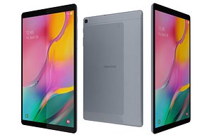 Samsung Galaxy Tab A 10 1 2019 Silver Low Poly 3D model
