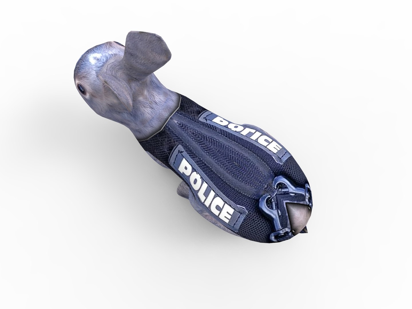 3D Police Rabbit Rigged Model - TurboSquid 1198240