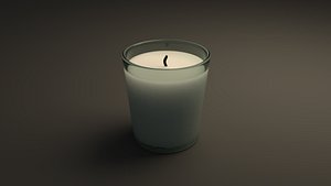 3D candle glass model