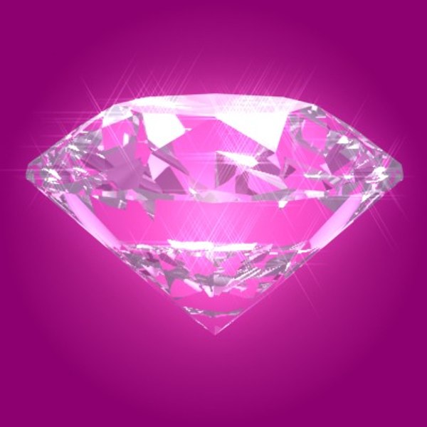 brilliant cut diamond refraction 3d model