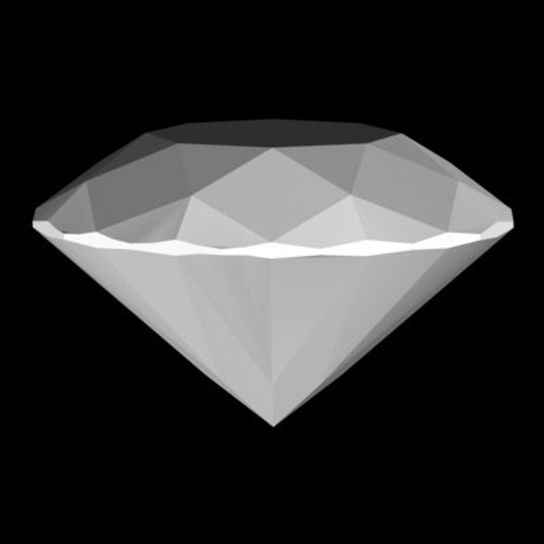 Brilliant Cut Diamond Refraction 3d Model