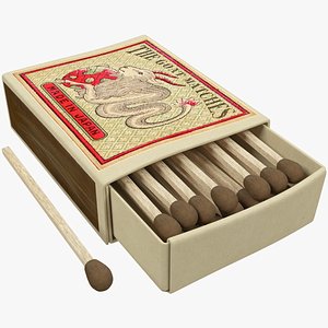 3D model matchbox box match