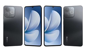3D model Realme Narzo 80 Lite Black