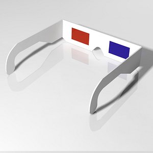 Retro 3D Glasses Cardboard Paper