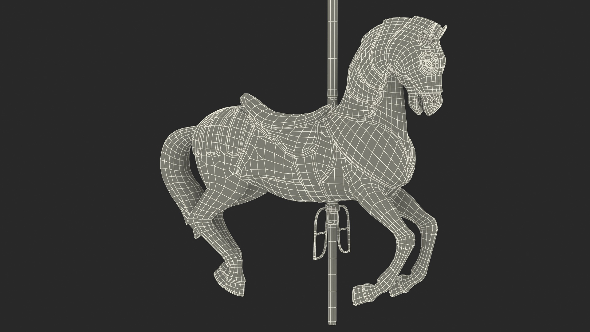 Carousel Horse White 3D Model - TurboSquid 1598462