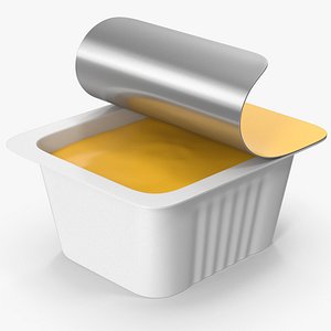 3D Cheese Sauce Cup Opened model