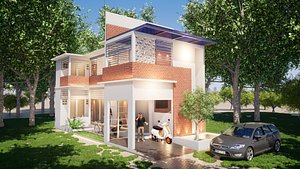 boarding house on 6x15 meters