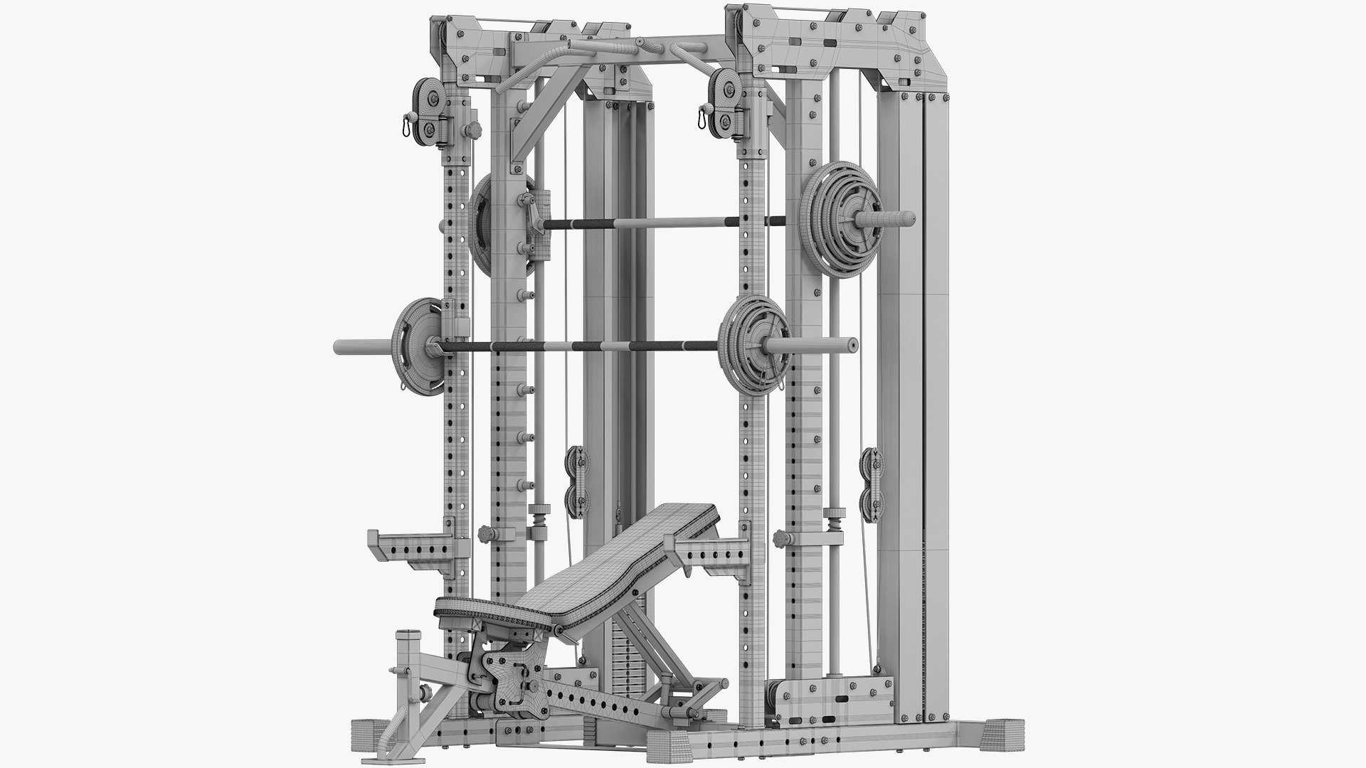 ATX Smith Cable Rack Weight Stack Model - TurboSquid 2326461