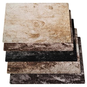 Shaggy rug Whisper Black 3D model