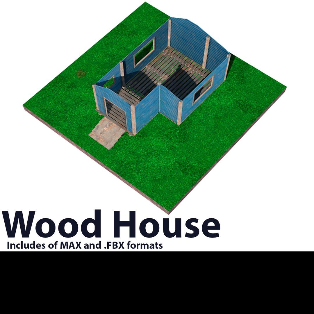 House Wood Model TurboSquid 1163976