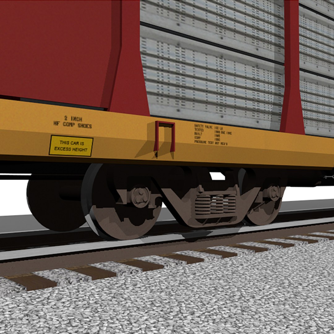 3d Model Of Train Car Autorack