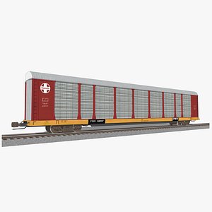 3d model of train car autorack