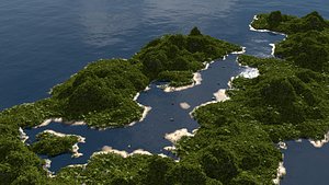 environment terrain blender beach 3D model