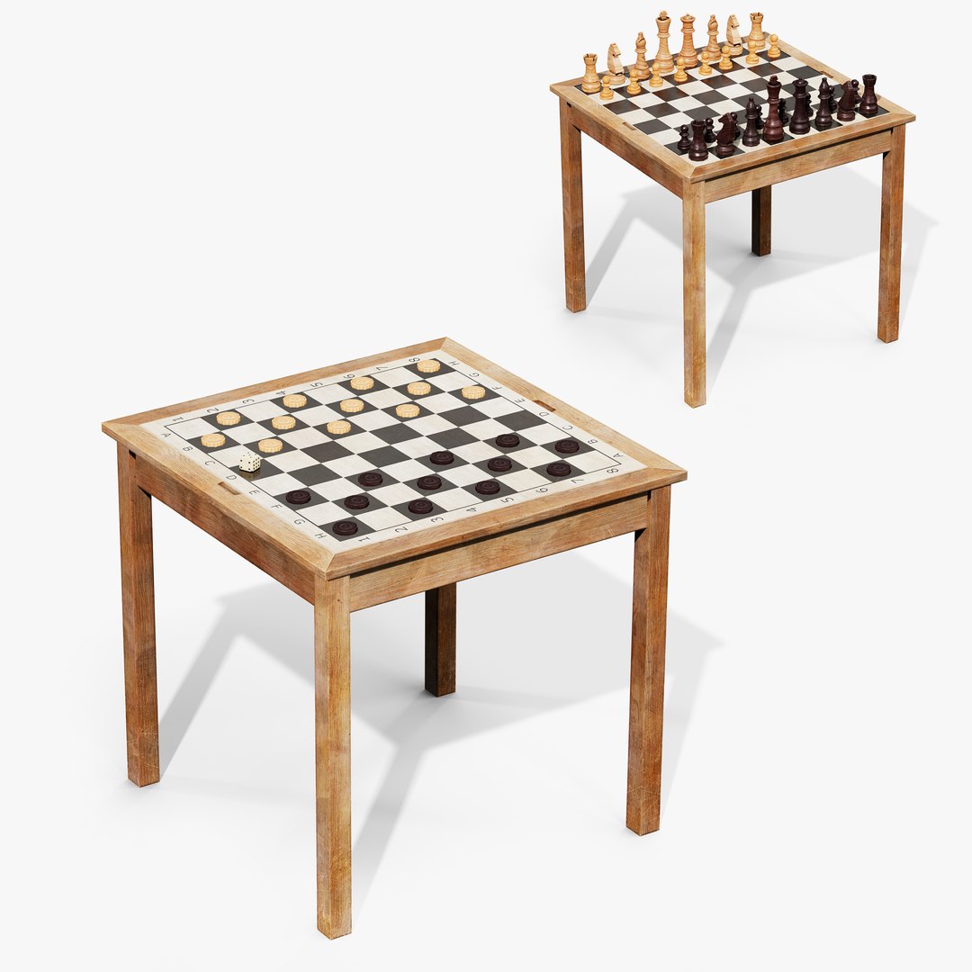 Chess Table Model - TurboSquid 2383139