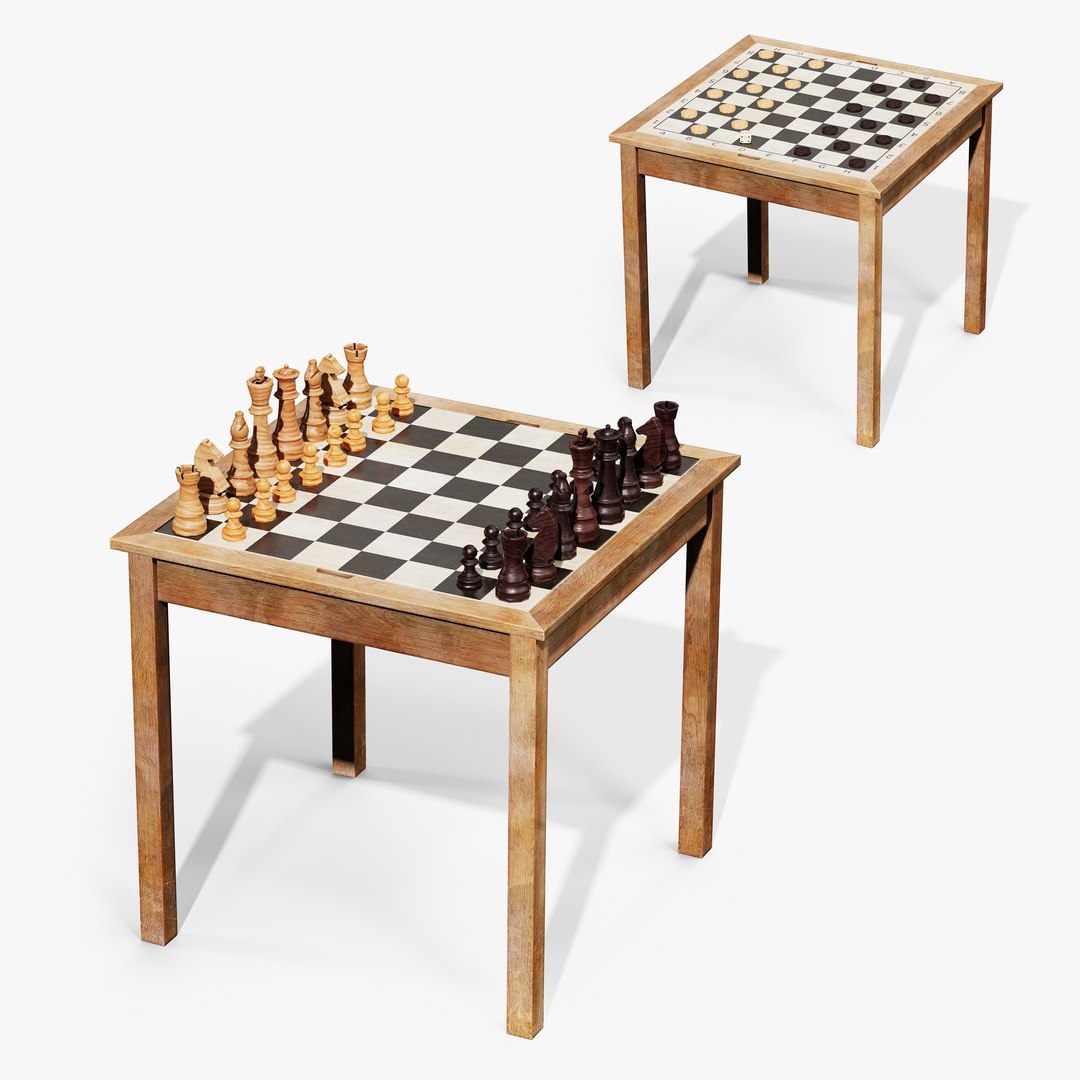 Chess Table Model - TurboSquid 2383139