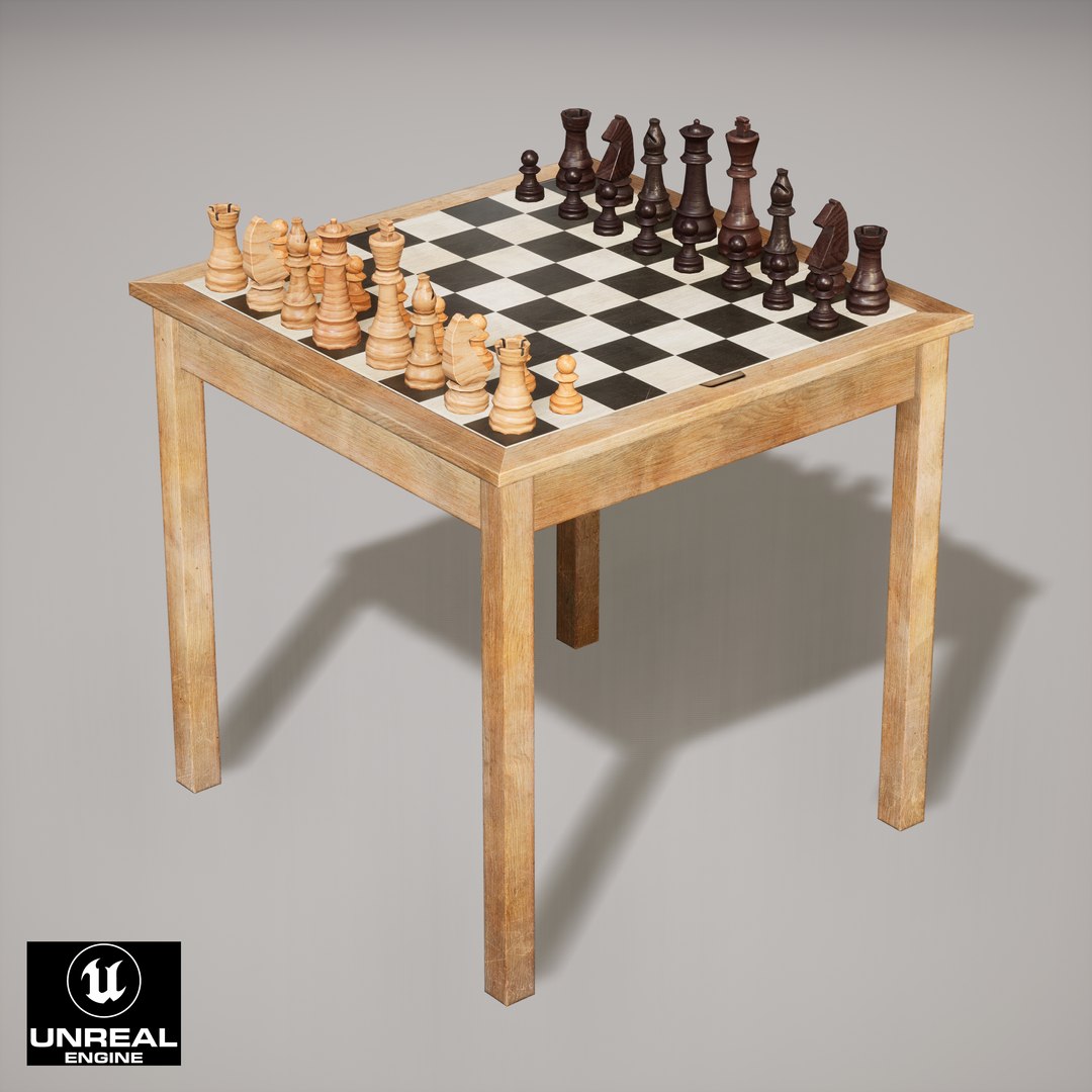 Chess Table Model - TurboSquid 2383139