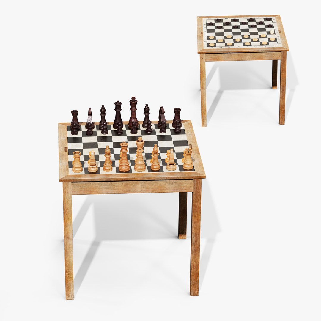 Chess Table Model - TurboSquid 2383139