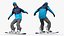 Snowboarder Flip Trick Off Ramp Animated Rigged For Maya