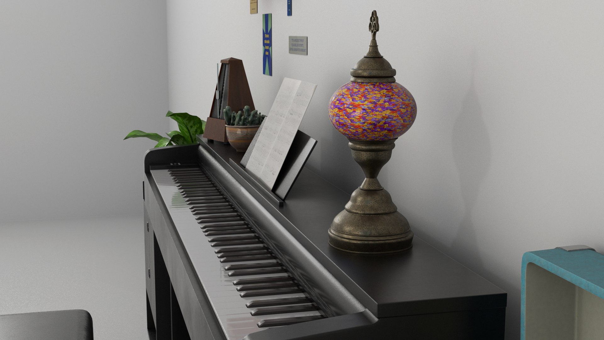 3D Rigged Piano Scene - TurboSquid 2294425