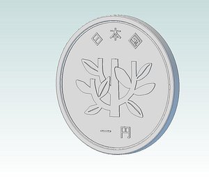 yen coin cad 3d model