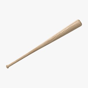 Wood Baseball Bat - Realistic PBR Model